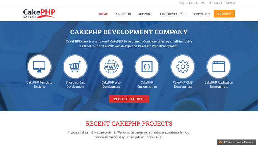 CakePHP Development Company Landing Page