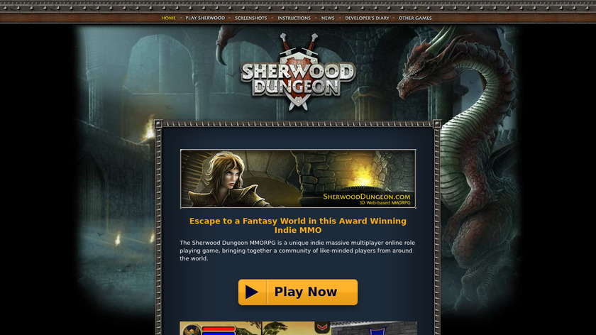 Sherwood Dungeon Landing Page