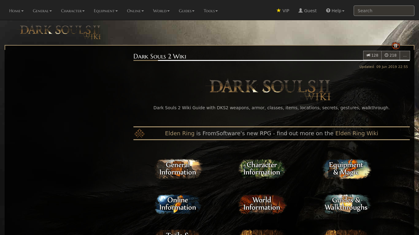 Dark Souls 2 Landing page