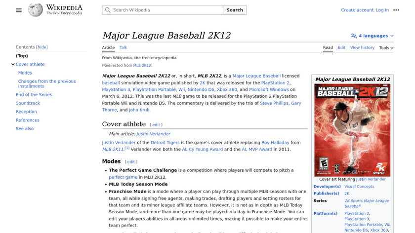 Major League Baseball 2K12 Landing Page