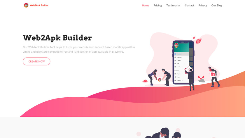 Web2Apk Builder Landing Page