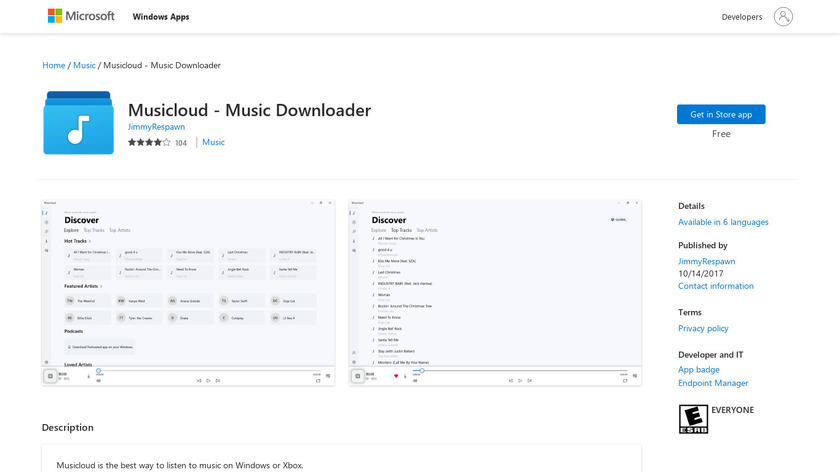 Musicloud Landing Page