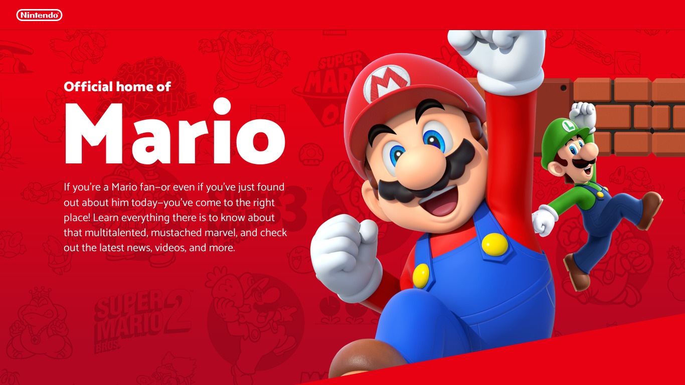 Mario Landing page