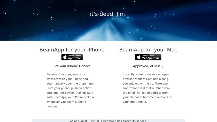 BeamApp Landing Page