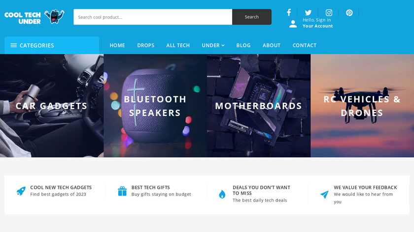 CoolTechUnder.com Landing Page