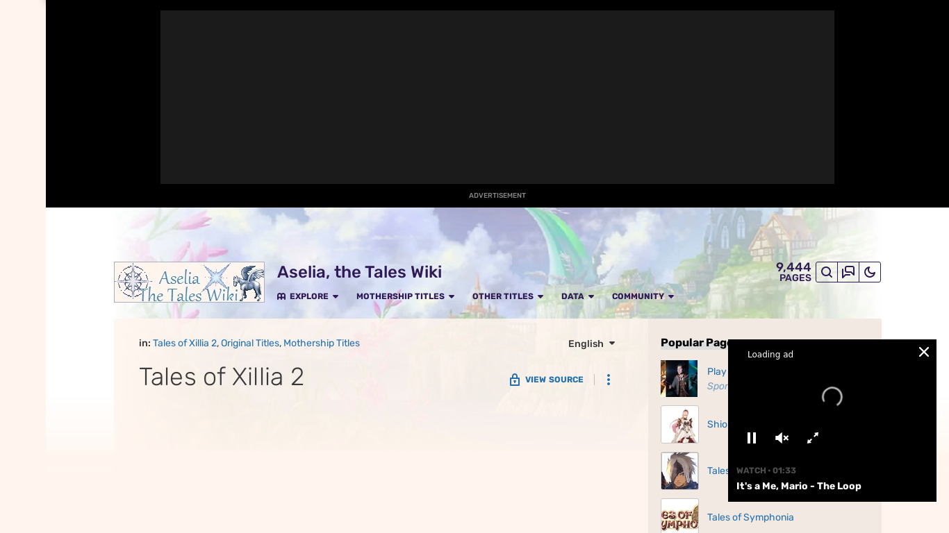 Tales of Xillia 2 Landing page