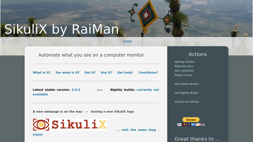 SikuliX Landing Page