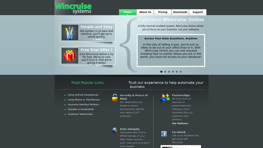 WinCruise Online Landing Page