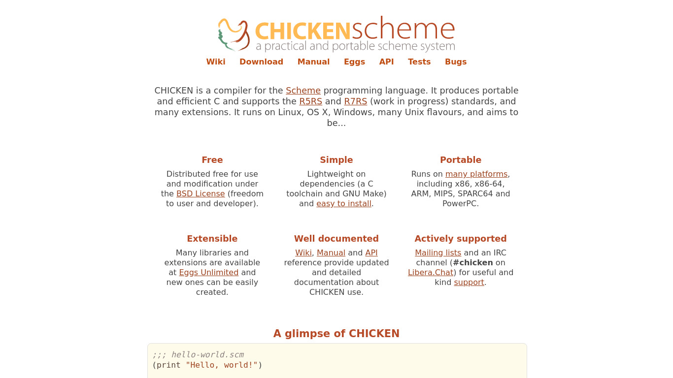 Chicken Landing page