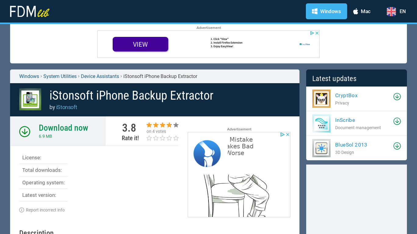 iStonsoft iPhone Backup Extractor Landing page