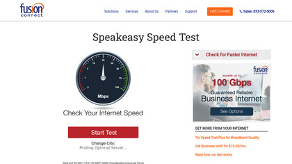Speakeasy Speed Test screenshot