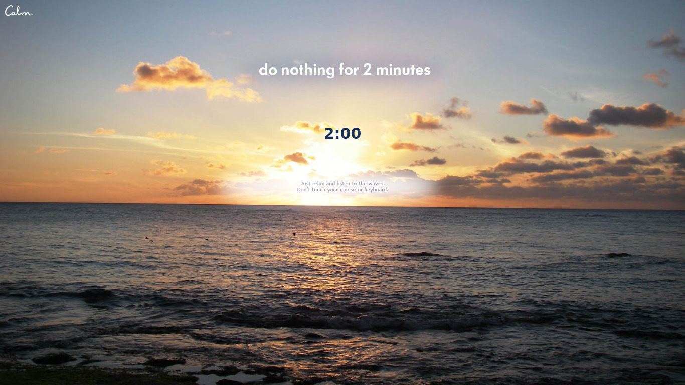 Do Nothing for 2 Minutes Landing page