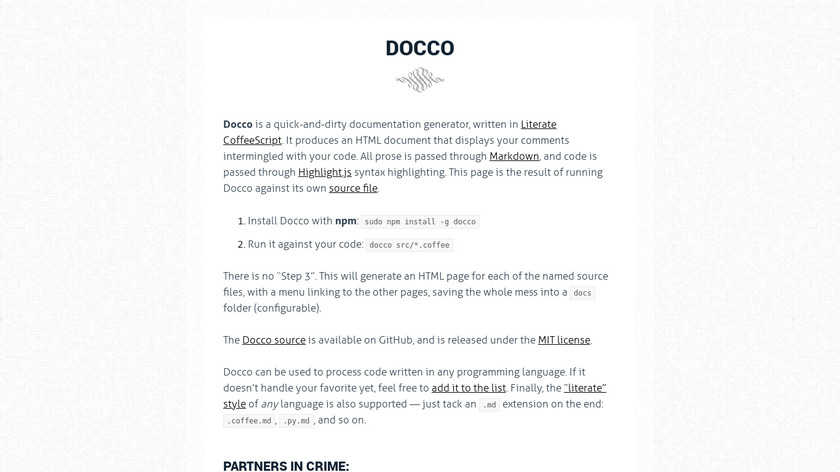 Docco Landing Page