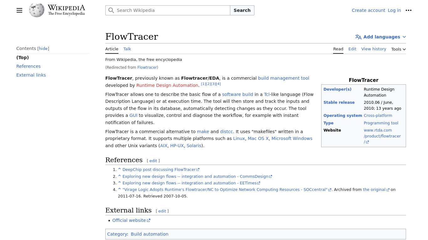 FlowTracer Landing page