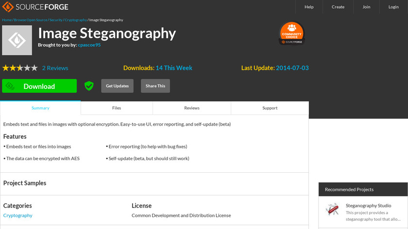 Image Steganography Landing Page