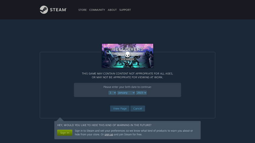 HELLDIVERS Landing Page