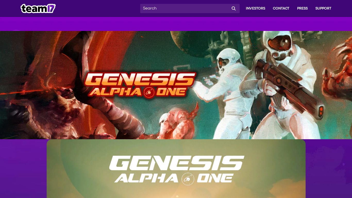 Genesis Alpha One Landing page