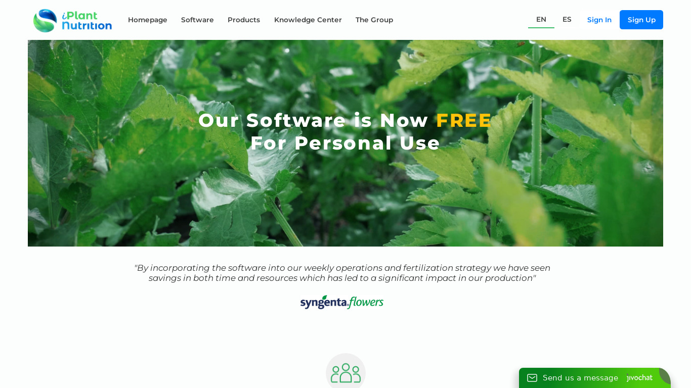Smart! Fertilizer Management Landing page