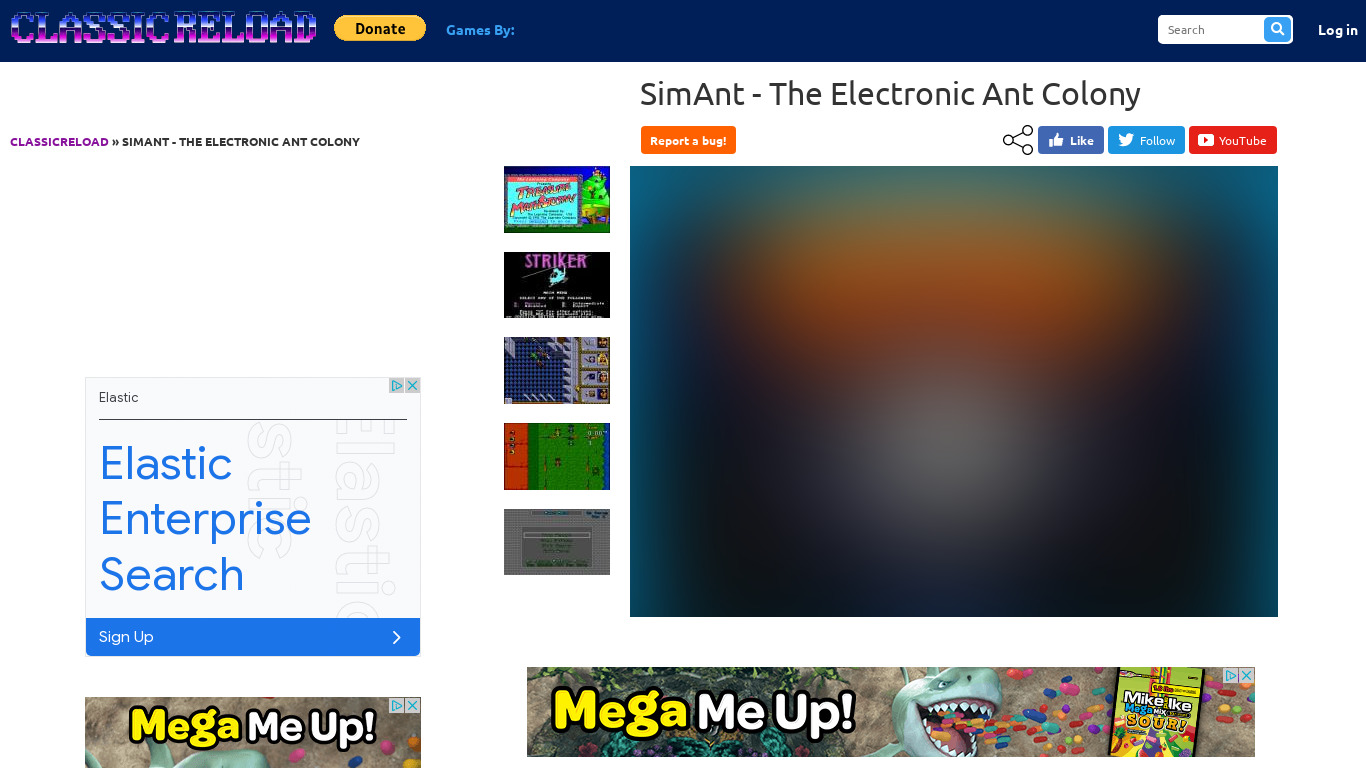 SimAnt: The Electronic Ant Colony Landing page
