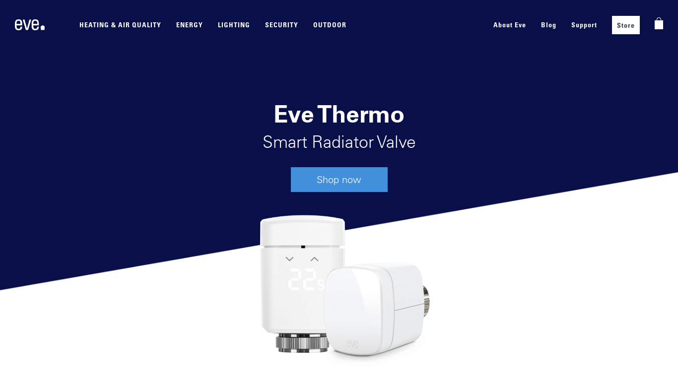 Elgato Eve Thermo Landing page