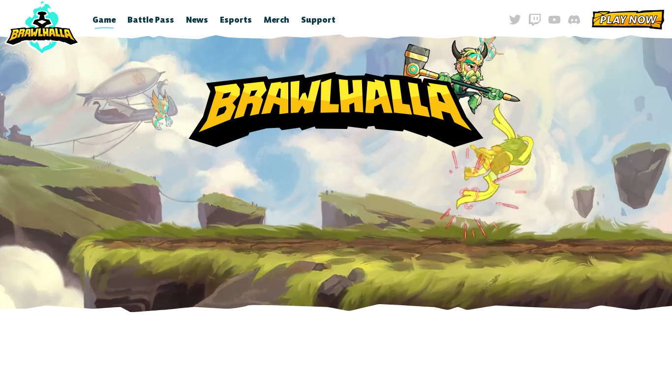 Brawlhalla Landing page