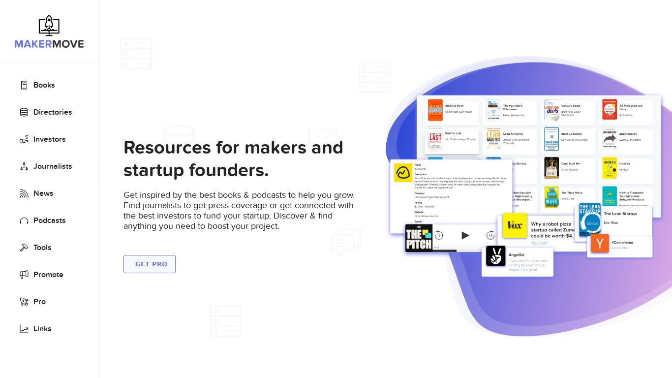 MakerMove Landing page