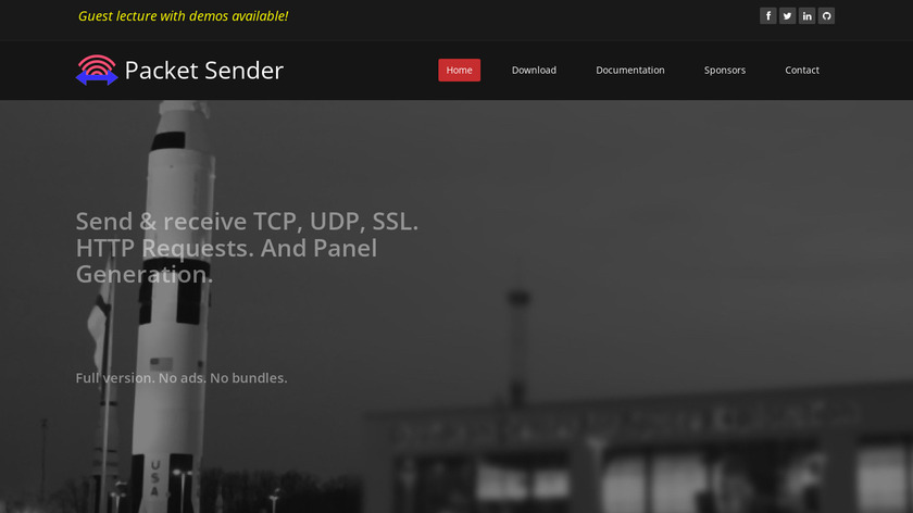 Packet Sender Landing Page