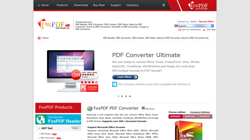 FoxPDF PDF Editor Ultimate Landing Page