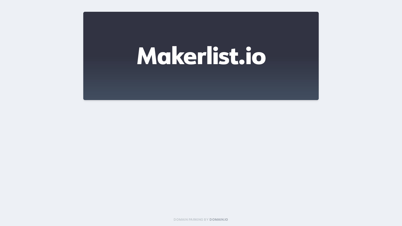 Makerlist Landing page