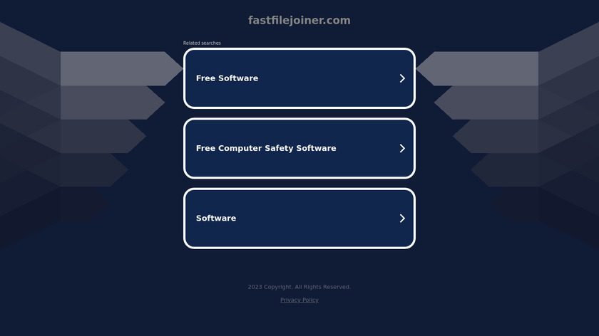 Fast File Splitter Joiner Landing Page