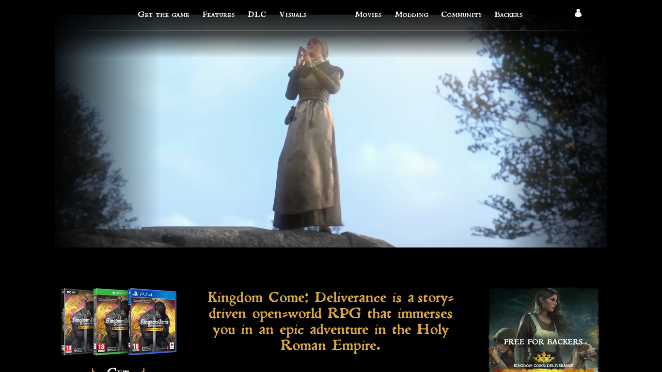 Kingdom Come: Deliverance Landing page