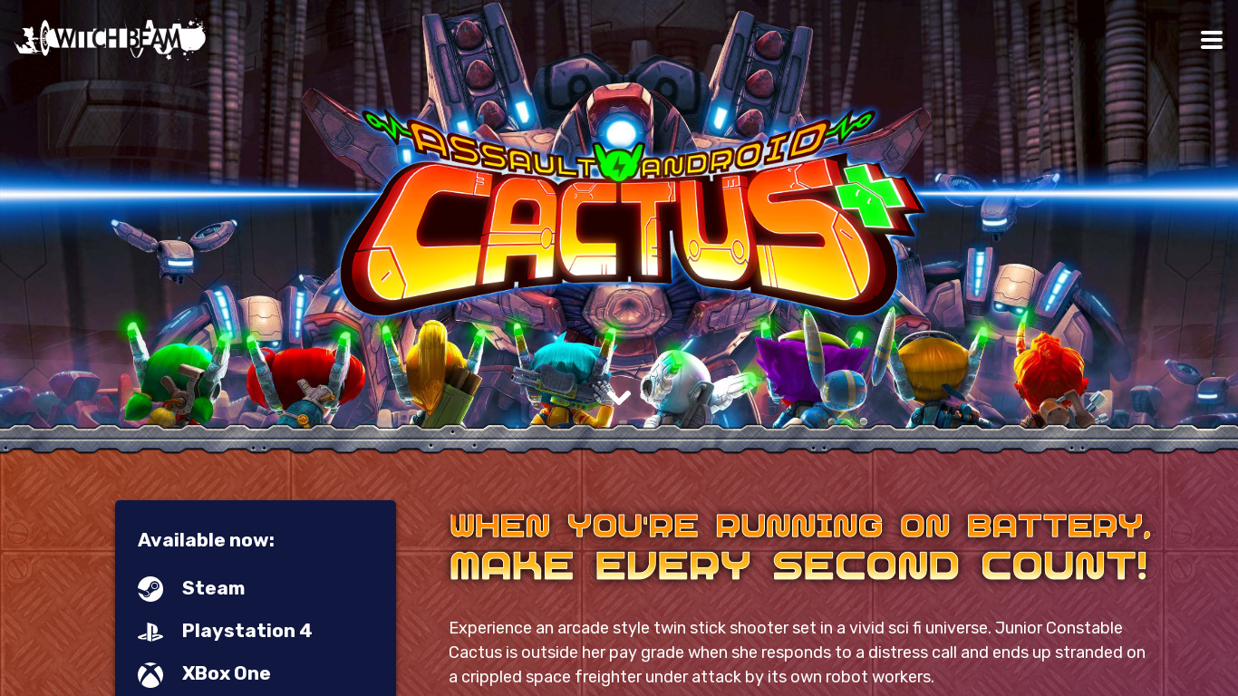 Assault Android Cactus Landing page