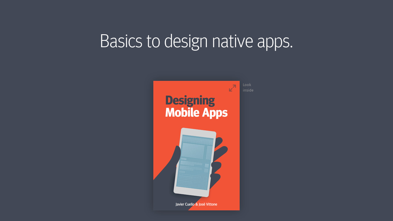Designing Mobile Apps Landing page