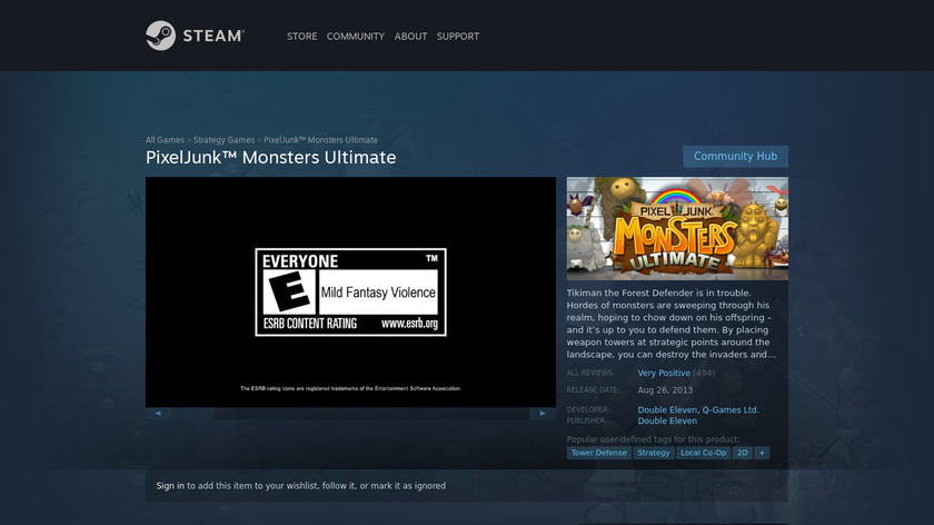 PixelJunk Monsters Landing Page