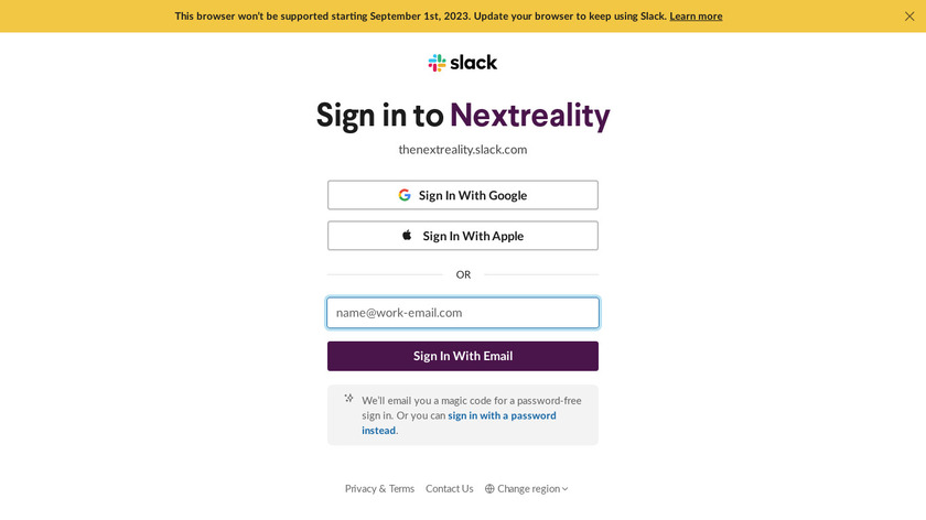 Nextreality Landing Page