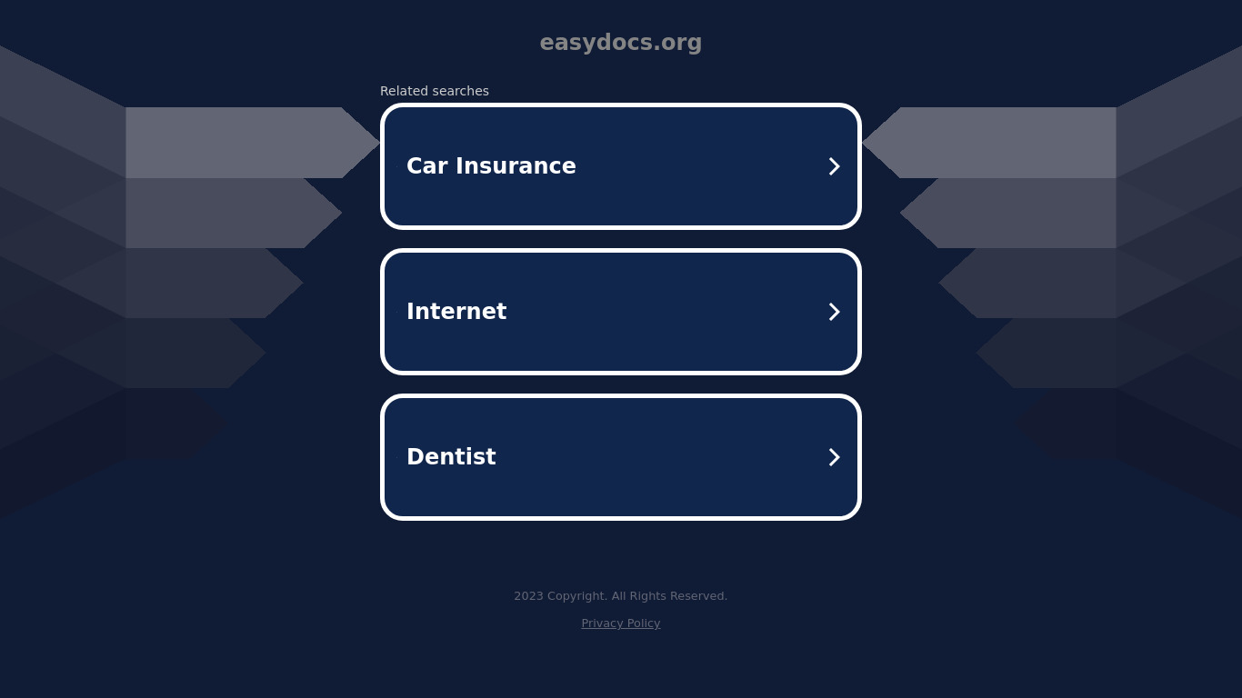 EasyDocs Landing page