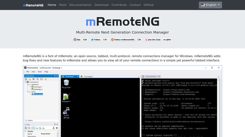 mRemoteNG Landing Page