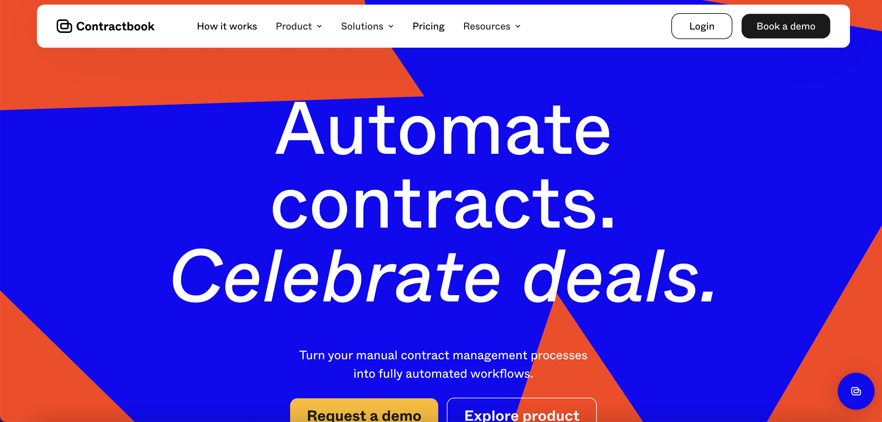 Contractbook Landing page