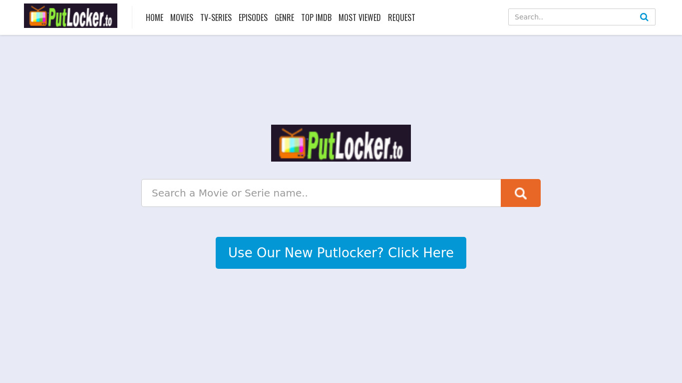 Putlocker.to Landing page