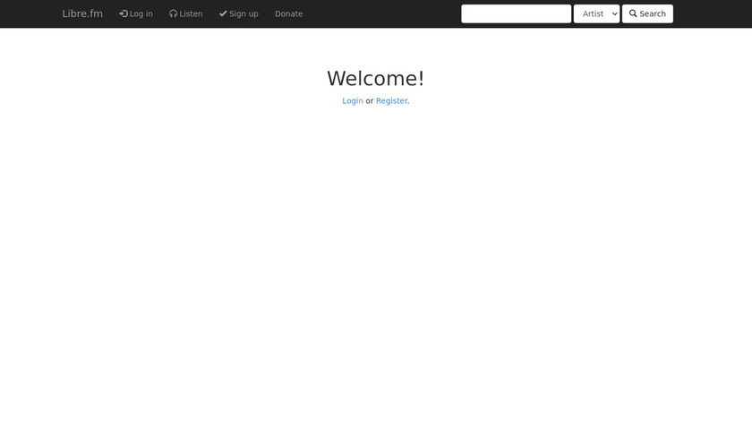 Libre.fm Landing Page