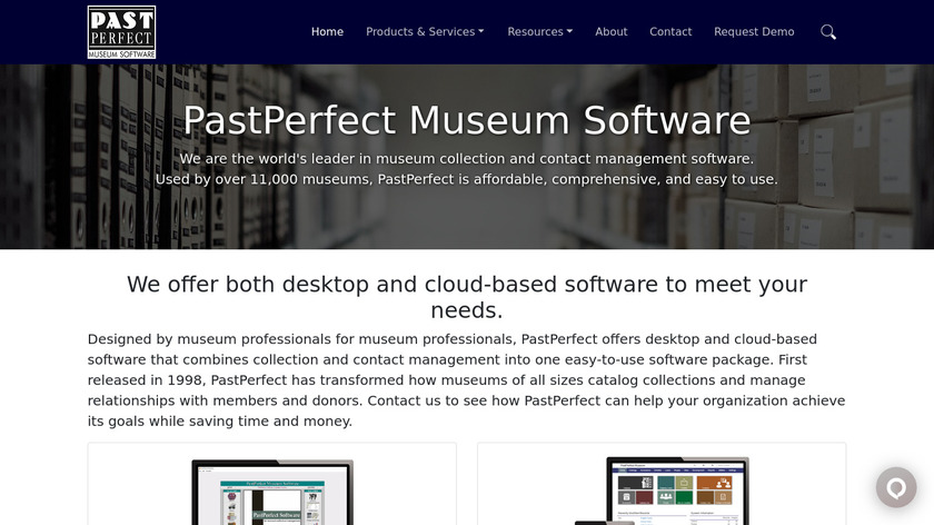 PastPerfect Landing Page