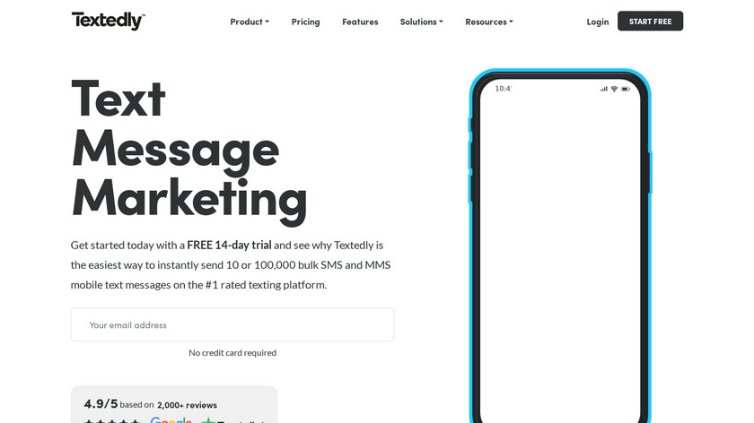 Textedly Landing Page