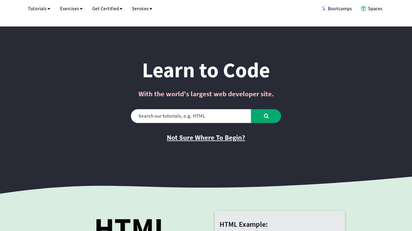 W3Schools Landing Page