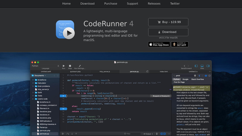 CodeRunner Landing Page