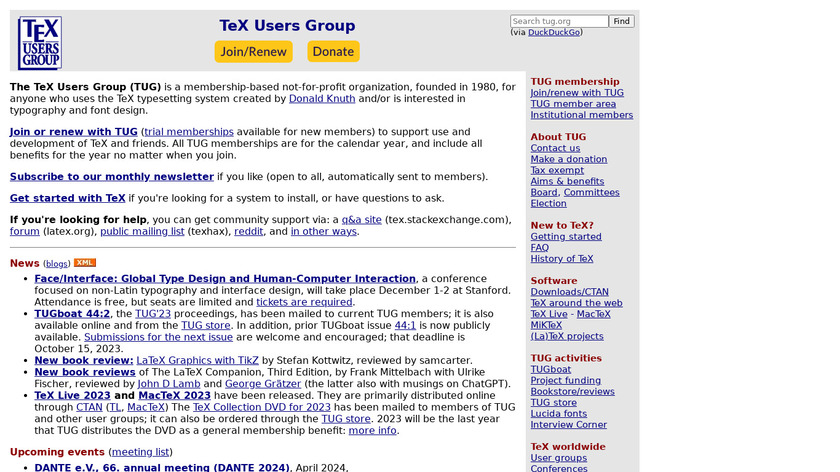 TeXworks Landing Page