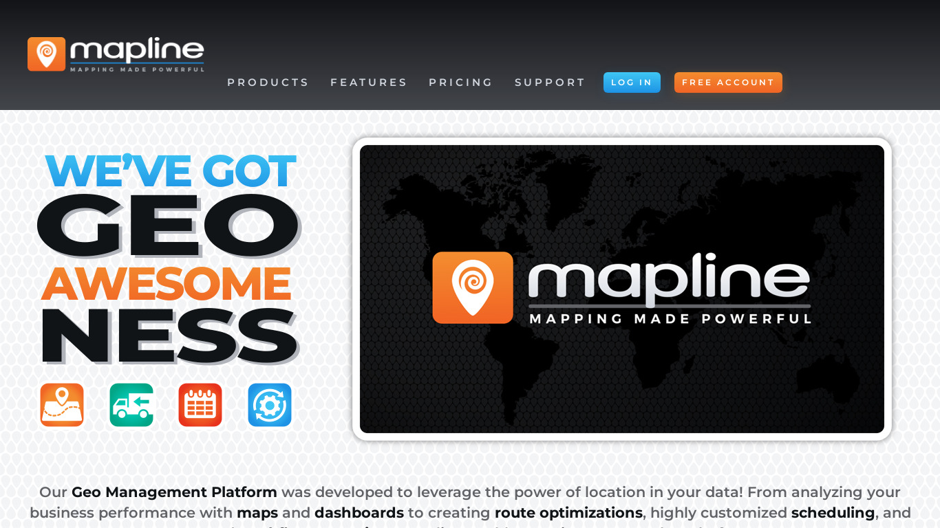 Mapline Landing page