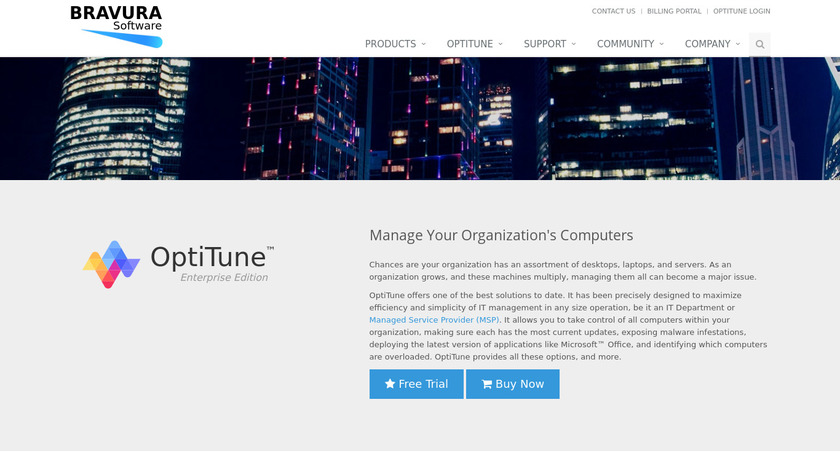 OptiTune Landing Page