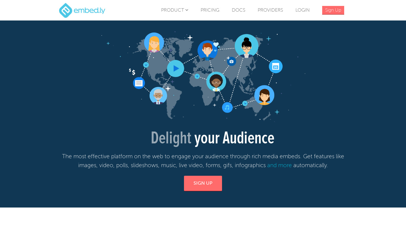 Embedly Landing page