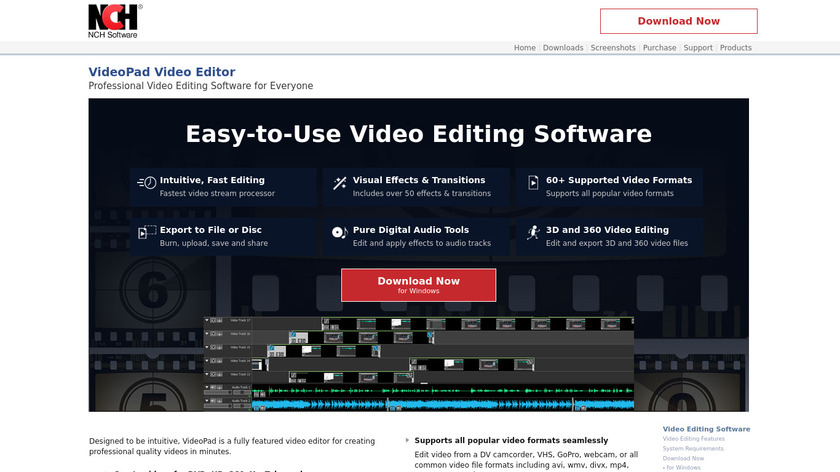 VideoPad Landing Page