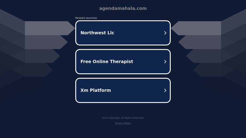 Agenda Mahala Landing Page